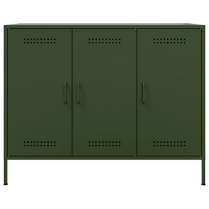 vidaXL Sideboard Olive Green 100.5x39x79 cm Cold-rolled Steel