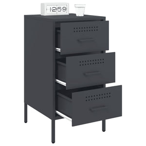 vidaXL Bedside Cabinet Anthracite 36x39x68 cm Steel