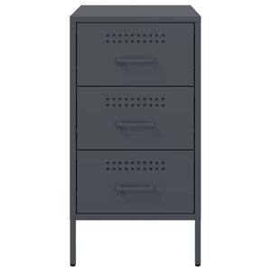 vidaXL Bedside Cabinet Anthracite 36x39x68 cm Steel