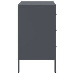 vidaXL Bedside Cabinet Anthracite 36x39x68 cm Steel