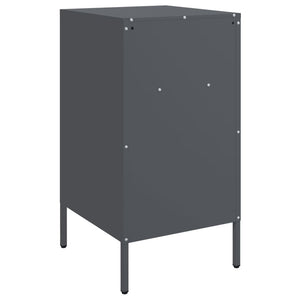 vidaXL Bedside Cabinet Anthracite 36x39x68 cm Steel