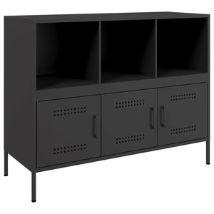 vidaXL Sideboard Black 100.5x39x79 cm Cold-rolled Steel