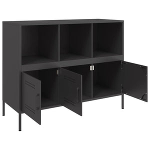 vidaXL Sideboard Black 100.5x39x79 cm Cold-rolled Steel