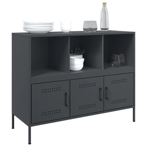 vidaXL Sideboard Anthracite 100.5x39x79 cm Cold-rolled Steel