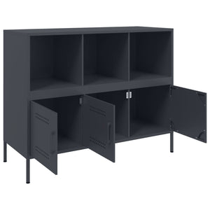 vidaXL Sideboard Anthracite 100.5x39x79 cm Cold-rolled Steel