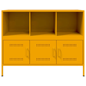 vidaXL Sideboard Mustard Yellow 100.5x39x79 cm Cold-rolled Steel