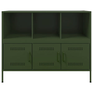 vidaXL Sideboard Olive Green 100.5x39x79 cm Cold-rolled Steel