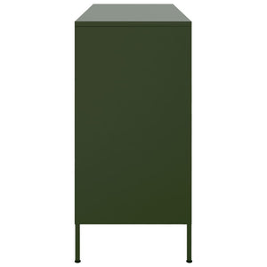 vidaXL Sideboard Olive Green 100.5x39x79 cm Cold-rolled Steel