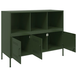 vidaXL Sideboard Olive Green 100.5x39x79 cm Cold-rolled Steel