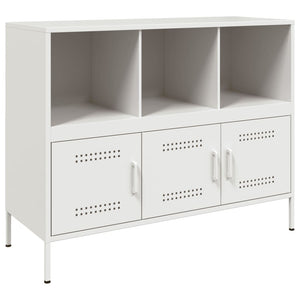 vidaXL Sideboard White 100.5x39x79 cm Cold-rolled Steel