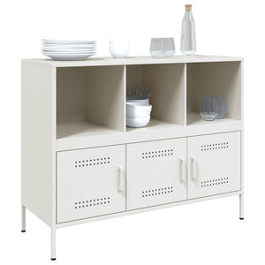 vidaXL Sideboard White 100.5x39x79 cm Cold-rolled Steel