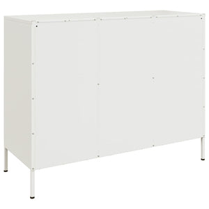 vidaXL Sideboard White 100.5x39x79 cm Cold-rolled Steel