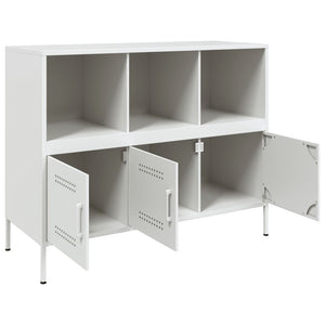 vidaXL Sideboard White 100.5x39x79 cm Cold-rolled Steel