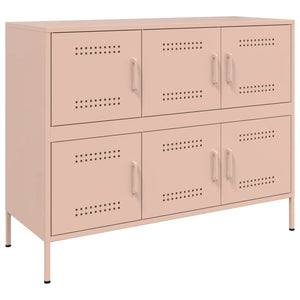 vidaXL Sideboard Pink 100.5x39x79 cm Cold-rolled Steel