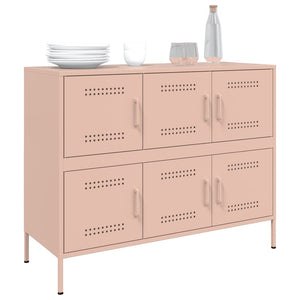 vidaXL Sideboard Pink 100.5x39x79 cm Cold-rolled Steel