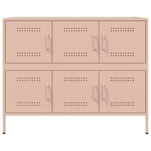 vidaXL Sideboard Pink 100.5x39x79 cm Cold-rolled Steel