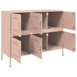 vidaXL Sideboard Pink 100.5x39x79 cm Cold-rolled Steel