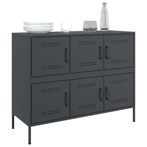 vidaXL Sideboard Anthracite 100.5x39x79 cm Cold-rolled Steel