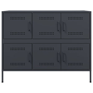 vidaXL Sideboard Anthracite 100.5x39x79 cm Cold-rolled Steel