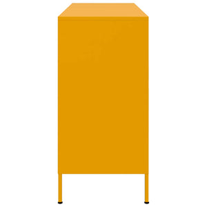 vidaXL Sideboard Mustard Yellow 100.5x39x79 cm Cold-rolled Steel