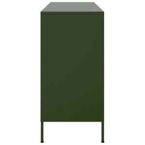 vidaXL Sideboard Olive Green 100.5x39x79 cm Cold-rolled Steel