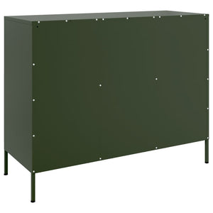 vidaXL Sideboard Olive Green 100.5x39x79 cm Cold-rolled Steel