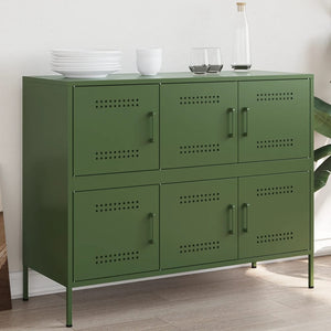 vidaXL Sideboard Olive Green 100.5x39x79 cm Cold-rolled Steel