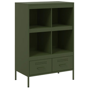 vidaXL Highboard Olive Green 68x39x101.5 cm Steel