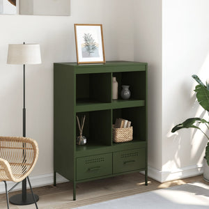 vidaXL Highboard Olive Green 68x39x101.5 cm Steel