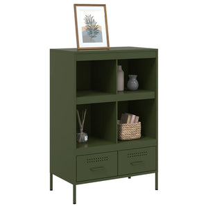 vidaXL Highboard Olive Green 68x39x101.5 cm Steel