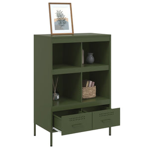 vidaXL Highboard Olive Green 68x39x101.5 cm Steel