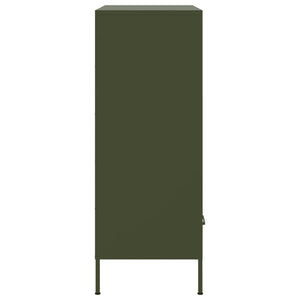 vidaXL Highboard Olive Green 68x39x101.5 cm Steel