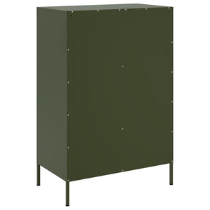 vidaXL Highboard Olive Green 68x39x101.5 cm Steel