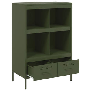 vidaXL Highboard Olive Green 68x39x101.5 cm Steel