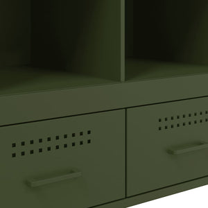 vidaXL Highboard Olive Green 68x39x101.5 cm Steel