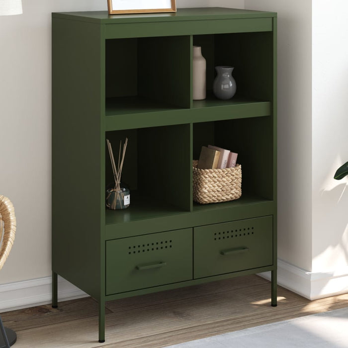 vidaXL Highboard Olive Green 68x39x101.5 cm Steel