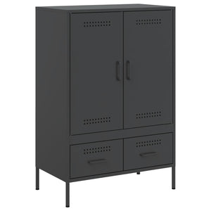 vidaXL Highboard Black 68x39x101.5 cm Cold-rolled Steel