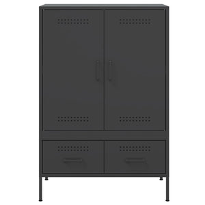 vidaXL Highboard Black 68x39x101.5 cm Cold-rolled Steel