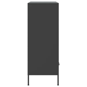 vidaXL Highboard Black 68x39x101.5 cm Cold-rolled Steel