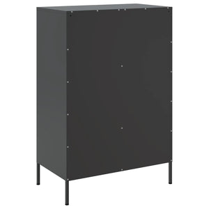 vidaXL Highboard Black 68x39x101.5 cm Cold-rolled Steel