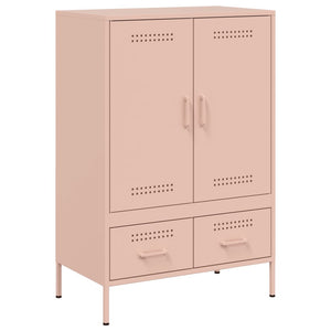 vidaXL Highboard Pink 68x39x101.5 cm Cold-rolled Steel