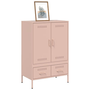 vidaXL Highboard Pink 68x39x101.5 cm Cold-rolled Steel