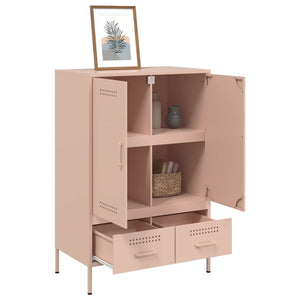 vidaXL Highboard Pink 68x39x101.5 cm Cold-rolled Steel