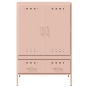 vidaXL Highboard Pink 68x39x101.5 cm Cold-rolled Steel