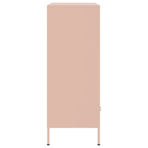 vidaXL Highboard Pink 68x39x101.5 cm Cold-rolled Steel