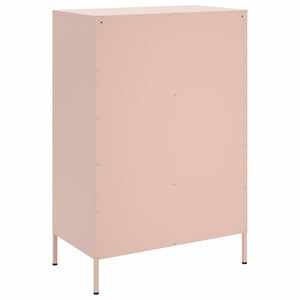 vidaXL Highboard Pink 68x39x101.5 cm Cold-rolled Steel