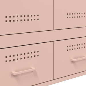 vidaXL Highboard Pink 68x39x101.5 cm Cold-rolled Steel