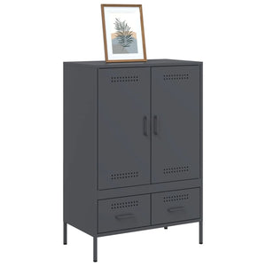 vidaXL Highboard Anthracite 68x39x101.5 cm Cold-rolled Steel