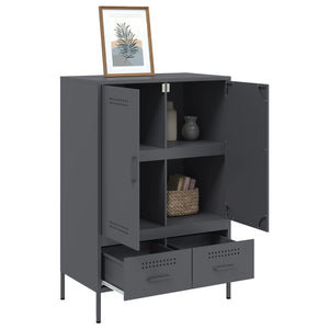 vidaXL Highboard Anthracite 68x39x101.5 cm Cold-rolled Steel