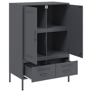 vidaXL Highboard Anthracite 68x39x101.5 cm Cold-rolled Steel